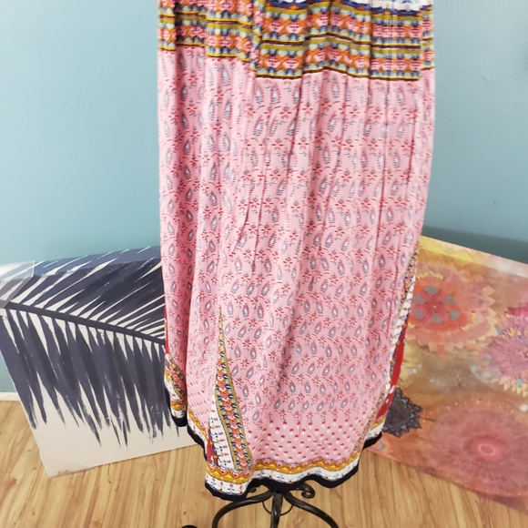 BOHO Patrons of Piece patch work rayon dress sz M - Picture 13 of 15